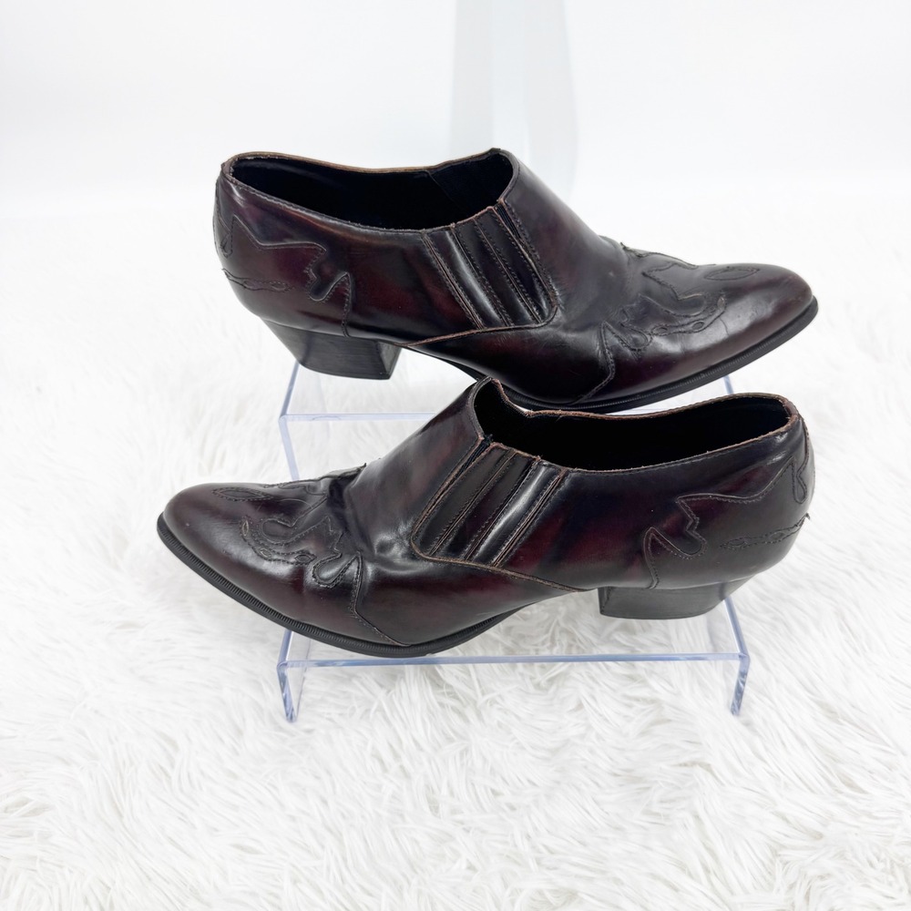 Durango Womens Leather Western Pointed Toe Booties Shooties 9.5